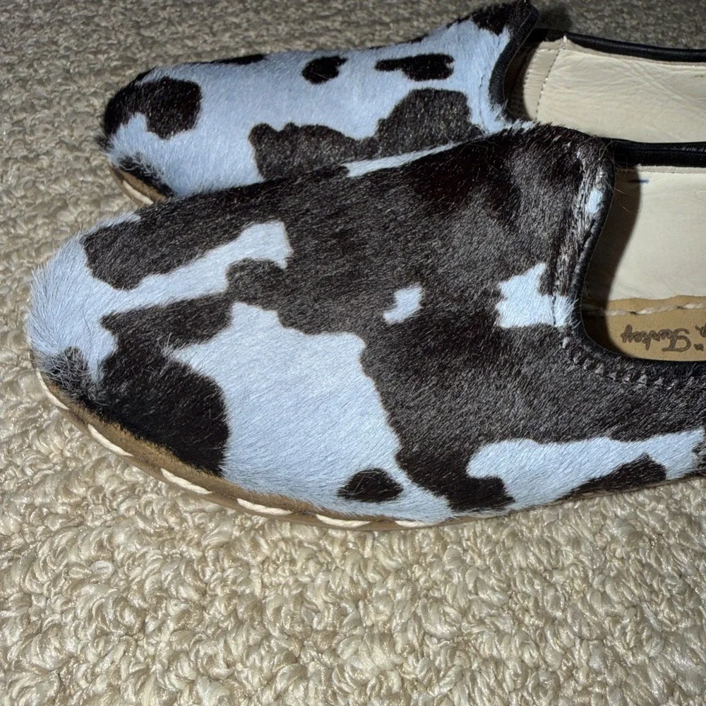 SABAH The Bolo Blue And Black Cow Print Loafer Size 36 (5.5) El Paso Texas‎